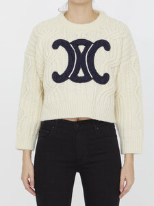 셀린느 Triomphe sweater in wool 2AH87050V