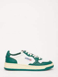 AUTRY Medalist green and white sneakers AULM