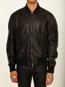 SALVATORE SANTORO Black leather jacket 43513