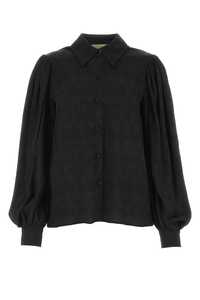 구찌 Black satin shirt / 721666ZAK43 1000