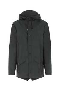 RAINS Black polyester Jacket raincoat / 12010 BLA