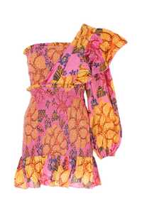 FARM Multicolor cotton mini dress / 303791 R2325