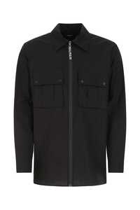 발망 Black poplin shirt / YH1HD010CB33 0PA