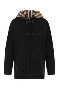 버버리 Black cotton sweatshirt  / 8041071 A1189