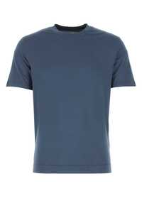 FEDELI Blue cotton t-shirt  / 5UED0103 2
