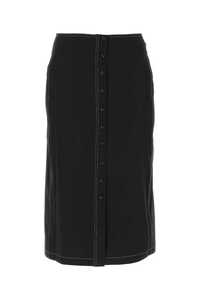 LOW CLASSIC Black crepe skirt / LOW23SMSK030 BLACK