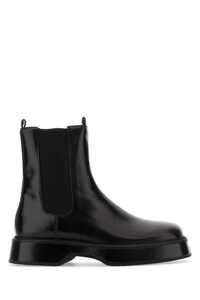 아미 Black leather ankle boots / USV200AL0016 001