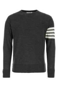 톰브라운 Dark grey wool sweater / MKA002AY1014 022