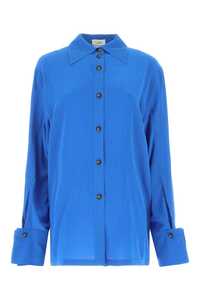 QUIRA Blue crepe shirt / Q118SI Q0065