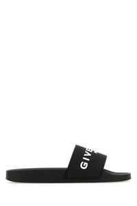 지방시 Black rubber slippers / BH301TH1H4 001