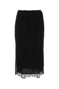 프라다 Black lace skirt / P192VS23113B0 F0002