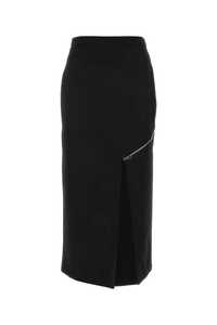 알렉산더맥퀸 Black wool skirt / 752520QJAAC 1000