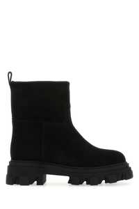 GIA COUTURE Black suede ankle boots / GIA23 5000