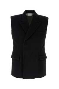 VTMNTS Black wool sleeveless / VL16VE100B BLACK