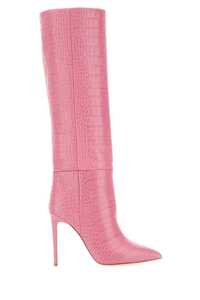 PARIS TEXAS Pink leather boots / PX133XCOCO PEONY