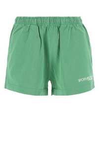 SPORTY &amp; RICH Green cotton shorts / SH471KE KELLY