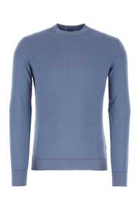 FEDELI Powder blue cotton sweater  / 6UED8015 917