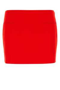 페라가모 Red wool mini skirt / 13C481761887 ROSSO