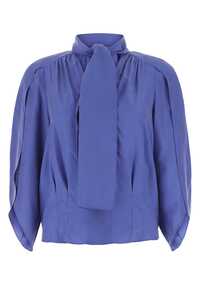 ALBERTA FERRETTI Blue silk blouse / 02110118 A0296