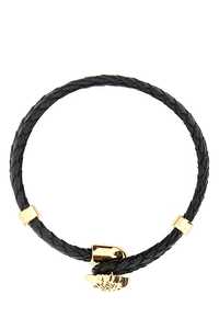 베르사체 Black leather bracelet / DG05579DMTN D410