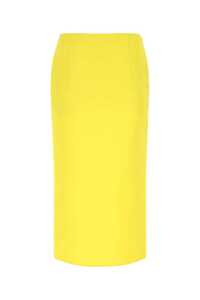 프라다 Yellow satin skirt / P198TGS221393 F0010