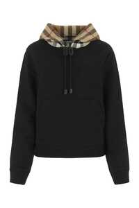버버리 Black cotton sweatshirt  / 8050951 A1189