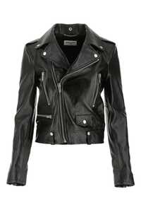 생로랑 Black leather jacket  / 481862YC2NI 1000