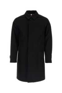 버버리 Black gabardine overcoat / 8067590 A1189