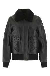 끌로에 Black leather jacket / CHC22ACV01212 001