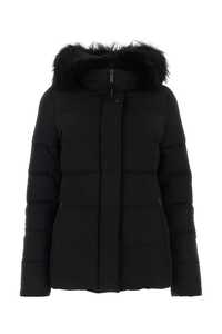 MOORER Black fabric down jacket  / KILIEFURKN NERO