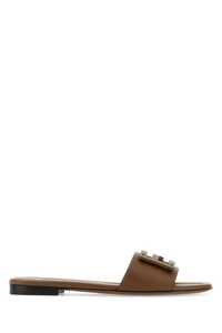 펜디 Chocolate leather slippers / 8R8136AE7T F054Y