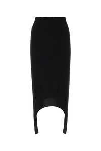 PATOU Black viscose blend skirt / SK0400137 902B