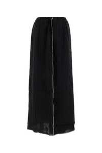 BASERANGE Black linen skirt / SKSKWLCAU23 BLACK