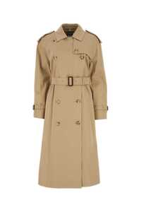 버버리 Beige gabardine trench coat / 8072678 A1366
