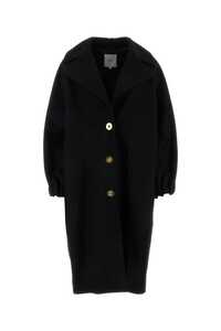 PATOU Black wool blend coat / CO0180148 999B