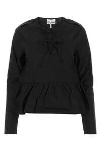 가니 Black cotton blouse  / F8267 099