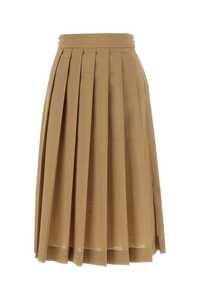 QUIRA Biscuit polyester blend skirt / Q204WP Q0024