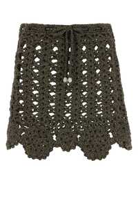 가니 Gold crochet mini skirt / K1911 319